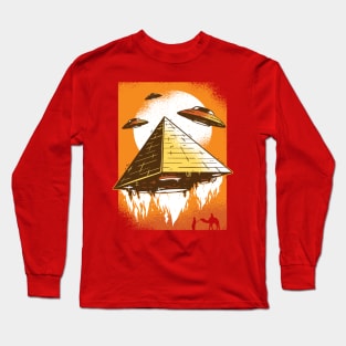 UFO Pyramid Graphic Tee Long Sleeve T-Shirt